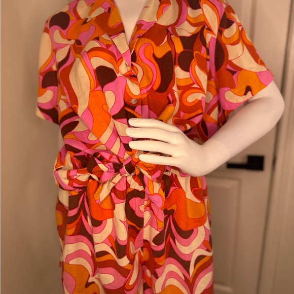 Ava & Viv Orange Red Resort Wear Set Of Shorts And Shirt Size 1X. - Picture 5 of 15